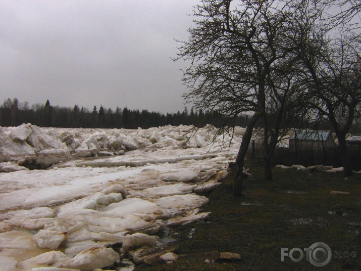 Ledus strēgums Daugavā