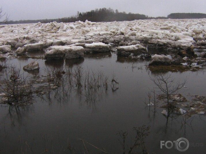 Ledus strēgums Daugavā