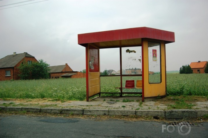 Polijas autobusu pieturas.