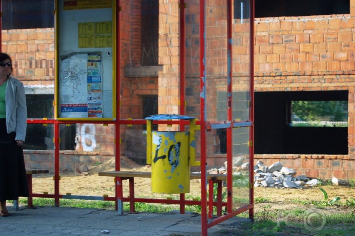 Polijas autobusu pieturas.