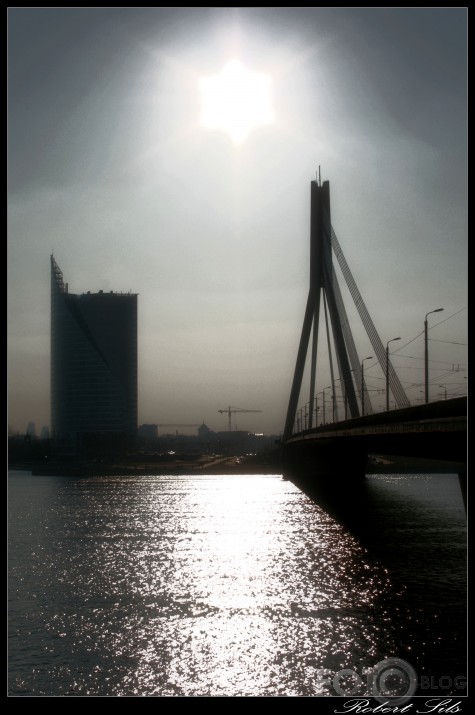 Sun rise in the city