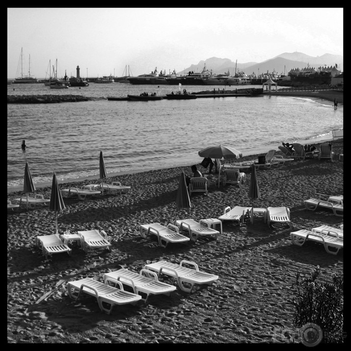 plage au soir