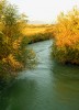 auksta upe siltā rudenī