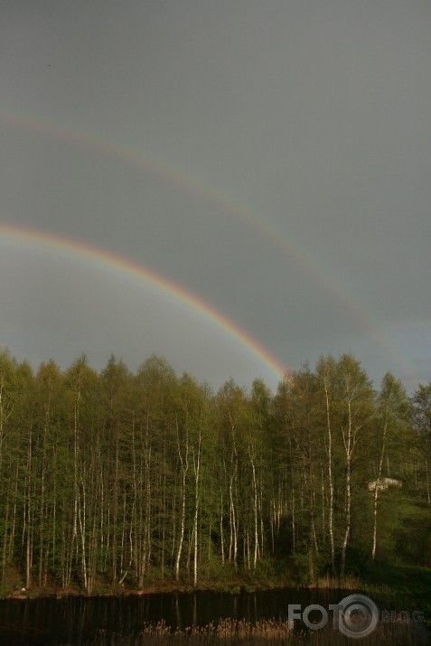 Divkāršās varavīksnes piedzimšana.