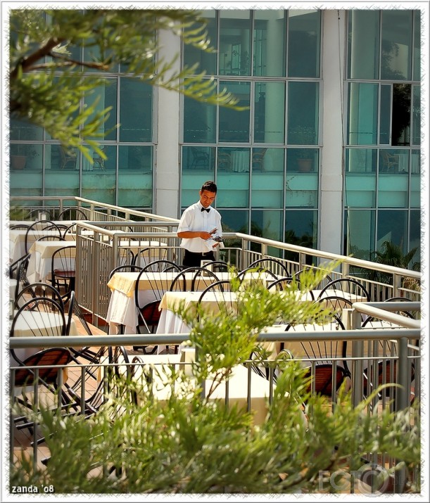 Waiter in the hotel.