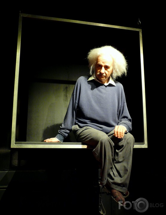 Dr. Albert Einstein in spotlight 