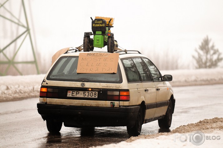 Madonā arī zemnieki protestē