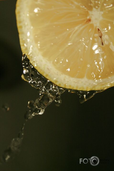 liquid on lemon