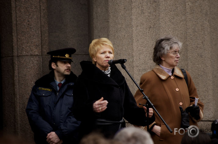 Skolotāju protesta akcija.