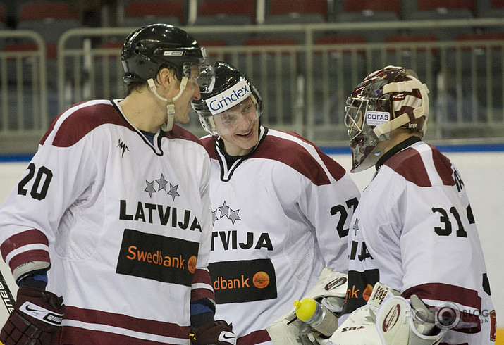 Pārbaudes spēle hokejā Latvija : Dānija