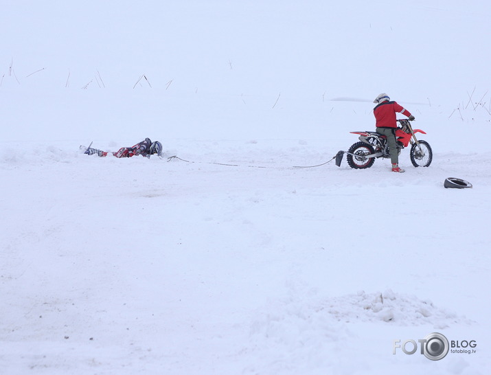 Skijorings & ziemas motokross 5. posms Kandavā.