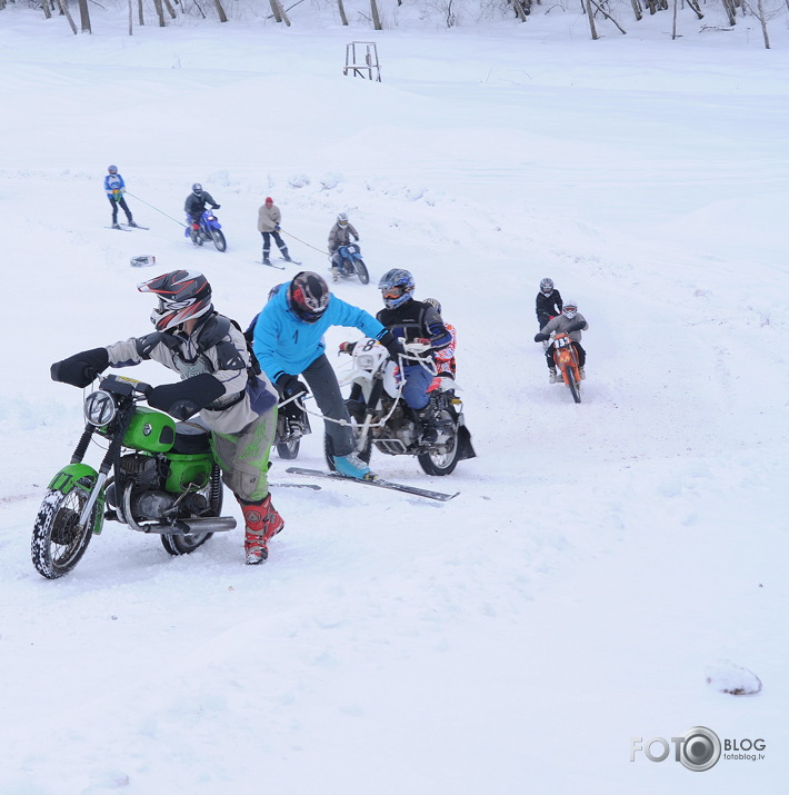 Skijorings & ziemas motokross 5. posms Kandavā.