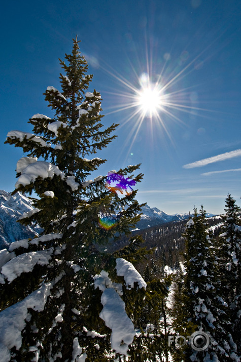 Dolomītu kalnu ainavas