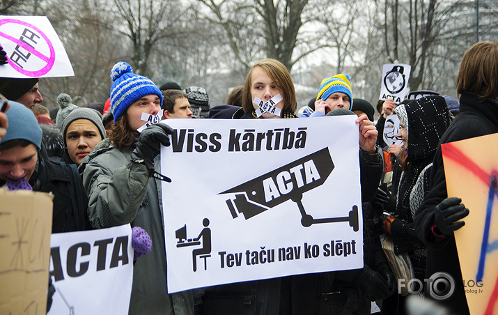 Protests pret ACTA - 13 februāris ..