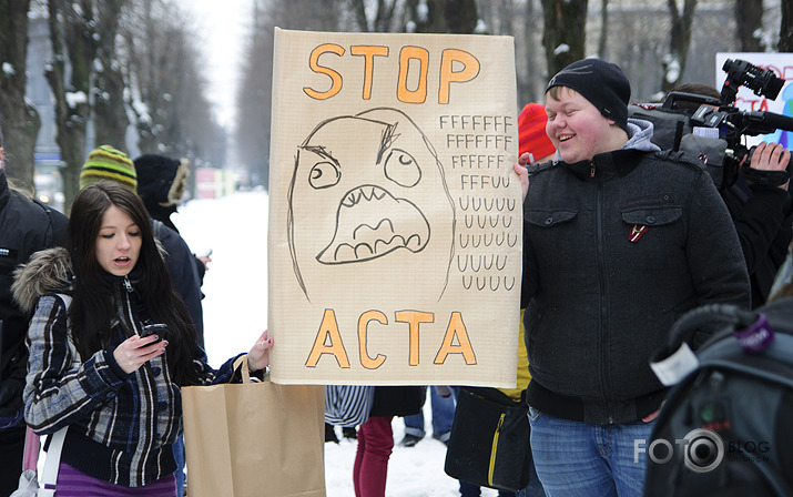 Protests pret ACTA - 13 februāris ..
