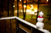 Sniegavīrs uz balkona