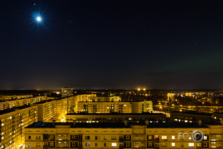 Arī virs Rīgas varēja redzēt ziemeļblāzmu