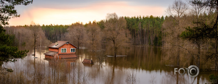 Valmieras Daliņu pludmale zem ūdens