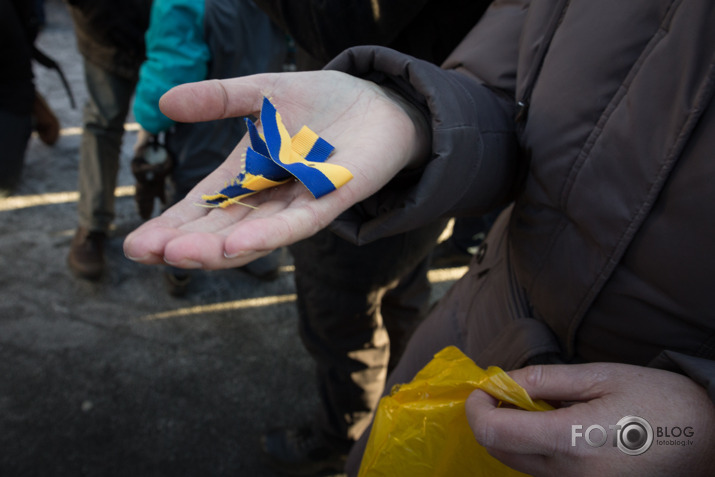 Mītiņš Ukrainas tautas cīņas atbalstam pie Brīvības Pieminekļa