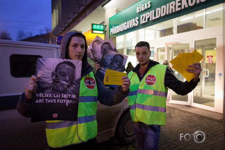 "STOP DRUGS" reids pret t.s. legālām narkotikām (spaisu) Rīgā.