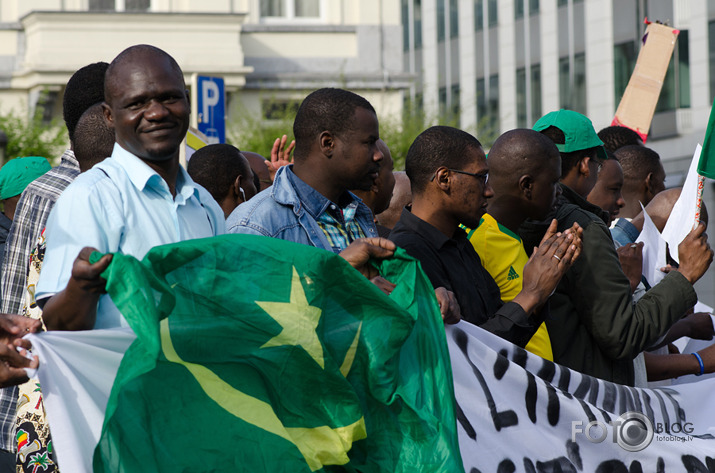 Brisele- vietējās afrikāņu kopienas protests 