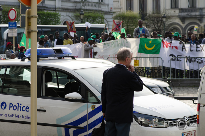 Brisele- vietējās afrikāņu kopienas protests 