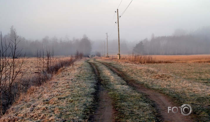 rīta klusumā.