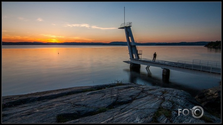 Saulriets Ingierstrand peldvietā, Oslo fjordā