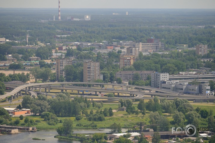 Skats no visaugstākā balkona Rīgā