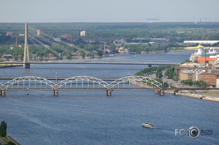 Skats no visaugstākā balkona Rīgā