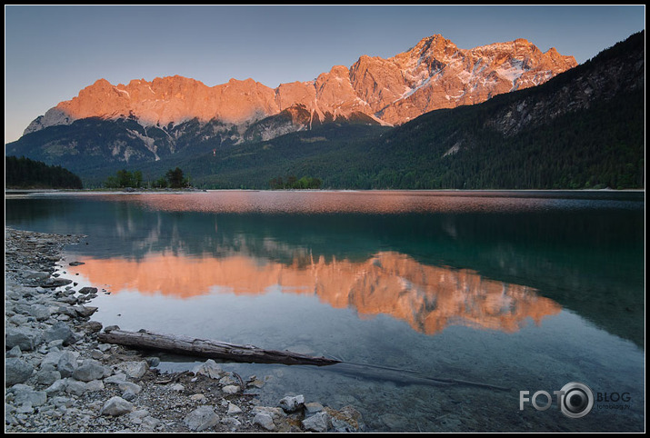 Zugspitze. Vakara sārtums