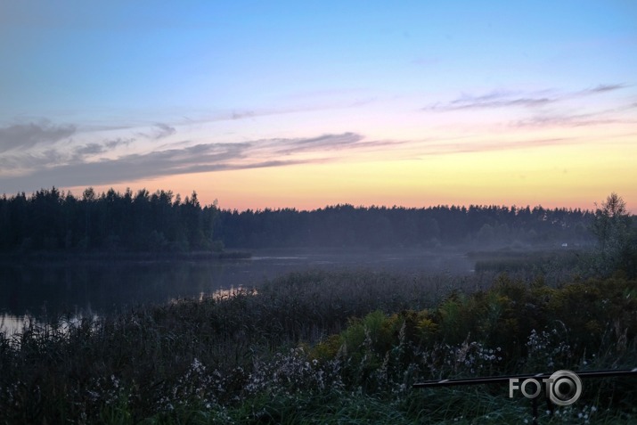 Vēss vakars pie dīķa