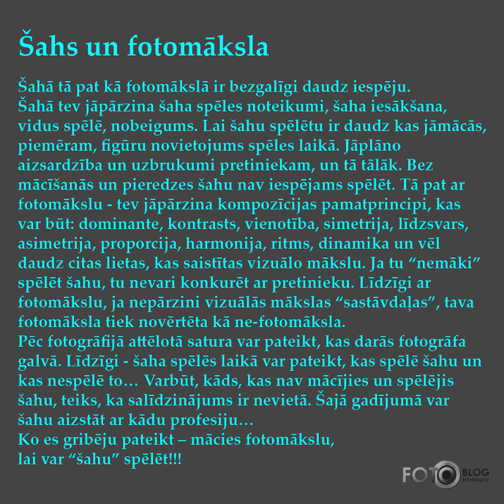 Šahs un fotomāksla