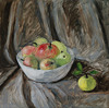 Glezna - Klusā daba ar āboliem